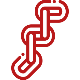5 Maille de chaines de couleurs rouges