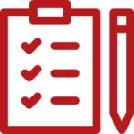 Icon de block note rouge